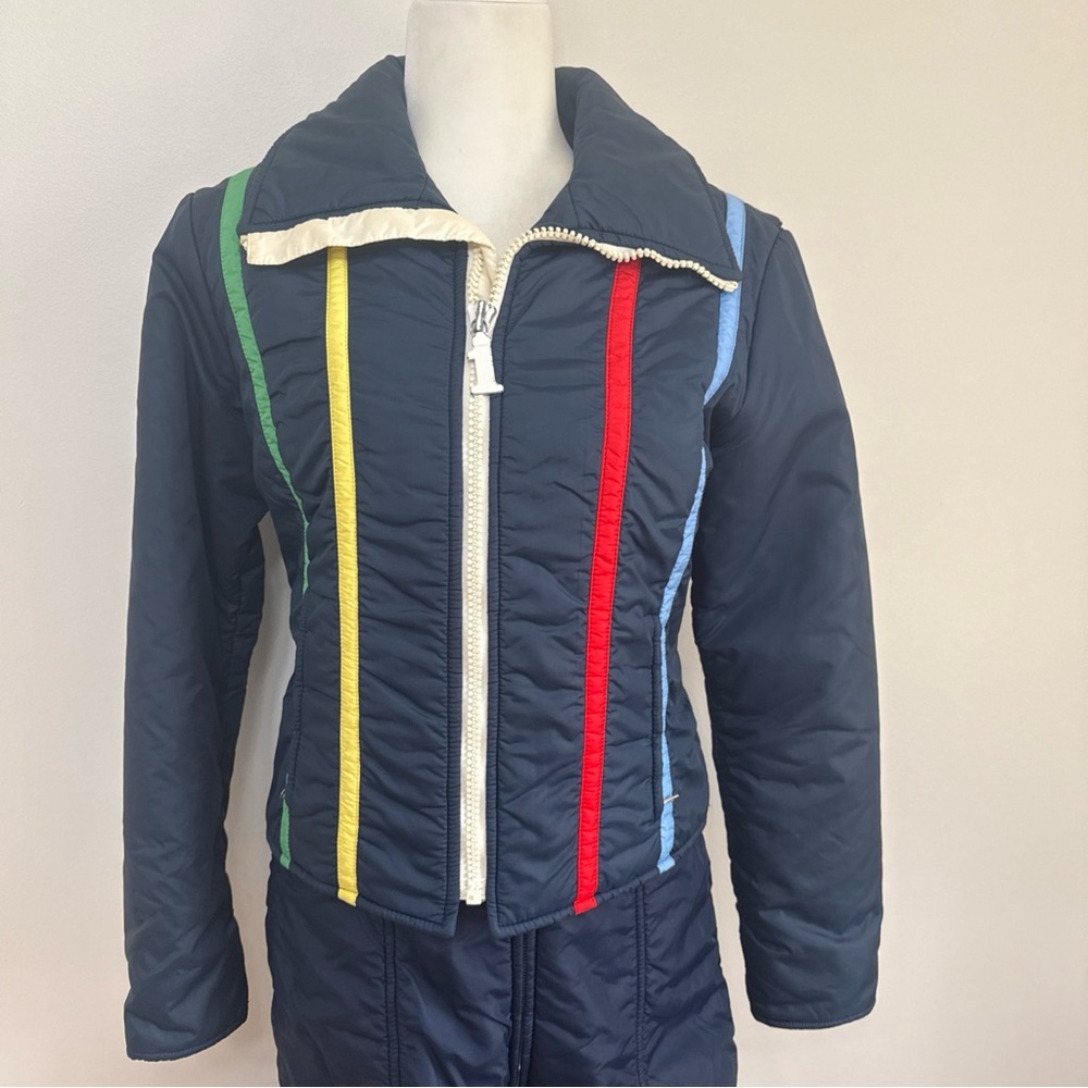 Vintage Number 1 Sun Ski Jacket and Bib - Picture 2 of 11